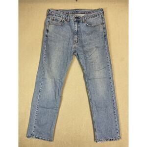 Levis 505 Jeans Mens 36x30 Blue Straight Leg Regular Mid Rise Zip Fly‎ Denim